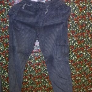 Zara Kids Corduroy Cargo Pants - Dark Gray